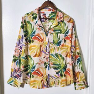 Calypso St. Barth Top Women's Large New NWT Tropical Cotton Beachy Coastal
